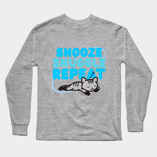 Snooze, snuggle, repeat Long Sleeve T-Shirt by Zia's Tees